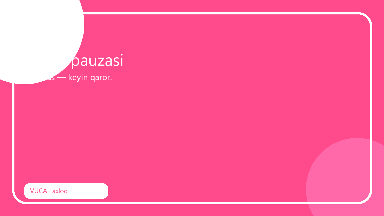 Stress pauzasi